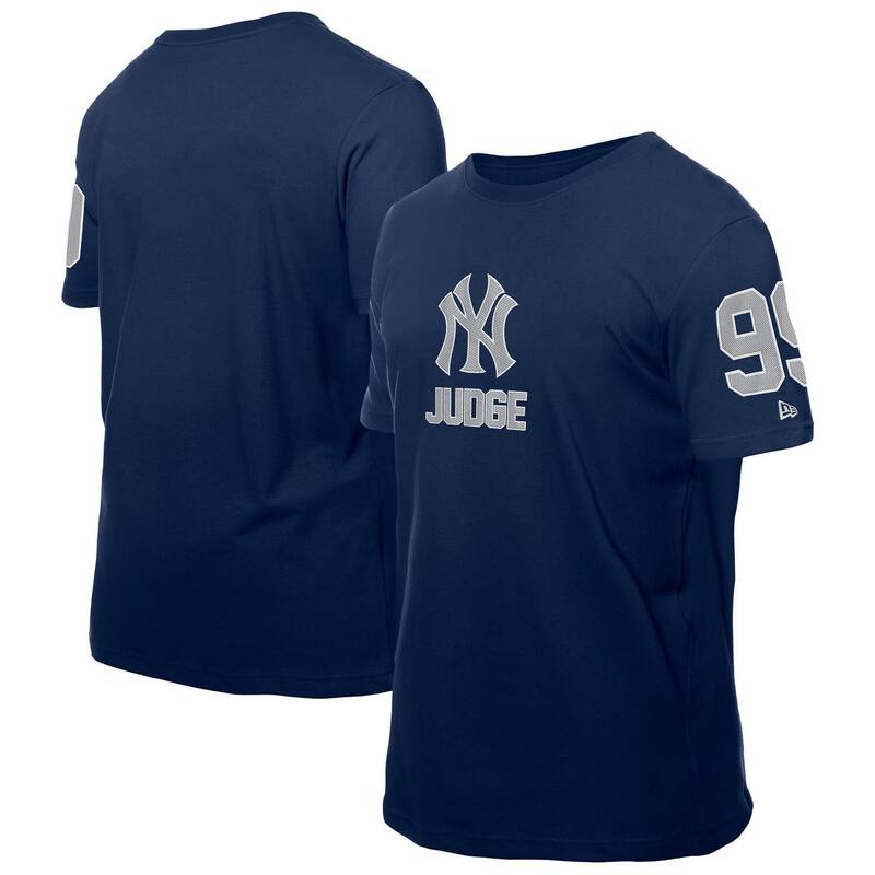 ニュー内鰓 メンズ トップス プルオーバー Men\u0027s New Eraaron Judge Navy New York Yankees Design Lab Name \u0026 Number T-Shirt Ynk Navy 米国海軍