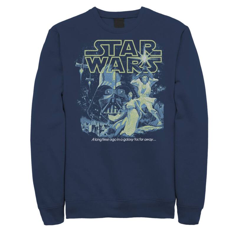 スター ウォーズ メンズ トップス Tシャツ ヴィンテージ スウェット グラフィック Men'star Wars Vintage Distressed Graphic Sweatshirt Navy ネイビー｜ReVida 店