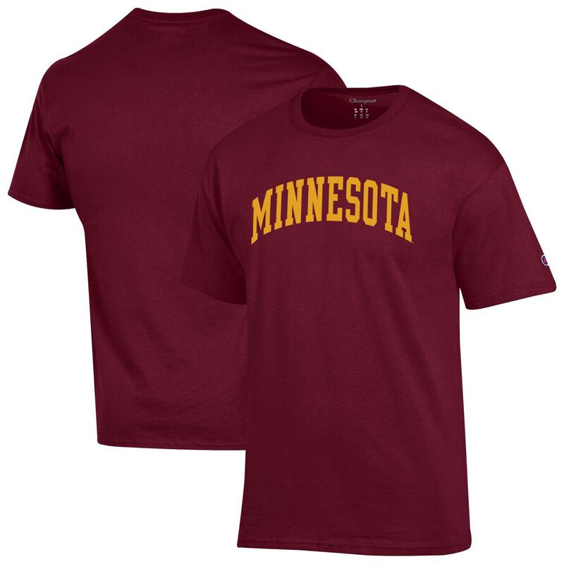 チャンピオン メンズ トップス Tシャツ Men's Champion Maroon Minnesota Golden Gophers Basic Arch T-Shirt Min Red レッド