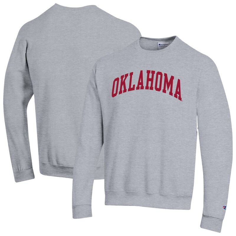 はやりっ児 メンズ トップス プルオーバー 汗水 フリース Men\u0027s Champion Heather Gray Oklahoma Sooners Basic Arch Fleece Pullover Sweatshirt Okl Grey 薄墨色