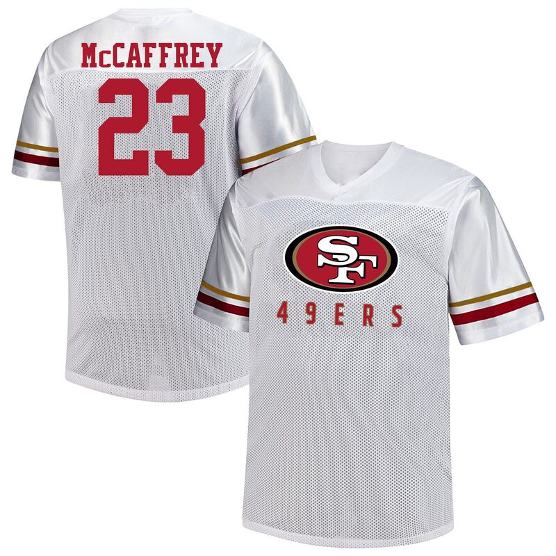 ファナティクス メンズ トップス Tシャツ Vネック トール ジャージー Men'sFanatics Christian McCaffrey White San Francisco 49ers Big & Tall V-Neck Fashion Jersey 49r White ホワイト
