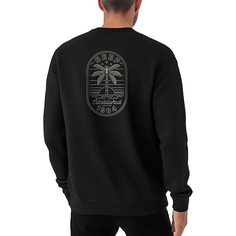 リーフ メンズ トップス Tシャツ スウェット フリース Men's REEF Paradise Crew Fleece Sweatshirt Black ブラック