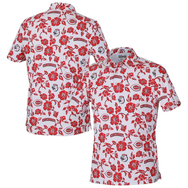 レインスプーナー メンズ トップス Tシャツ ポロシャツ Men'sReyn Spooner White Cincinnati Reds Pua Performance Polo Red White ホワイト