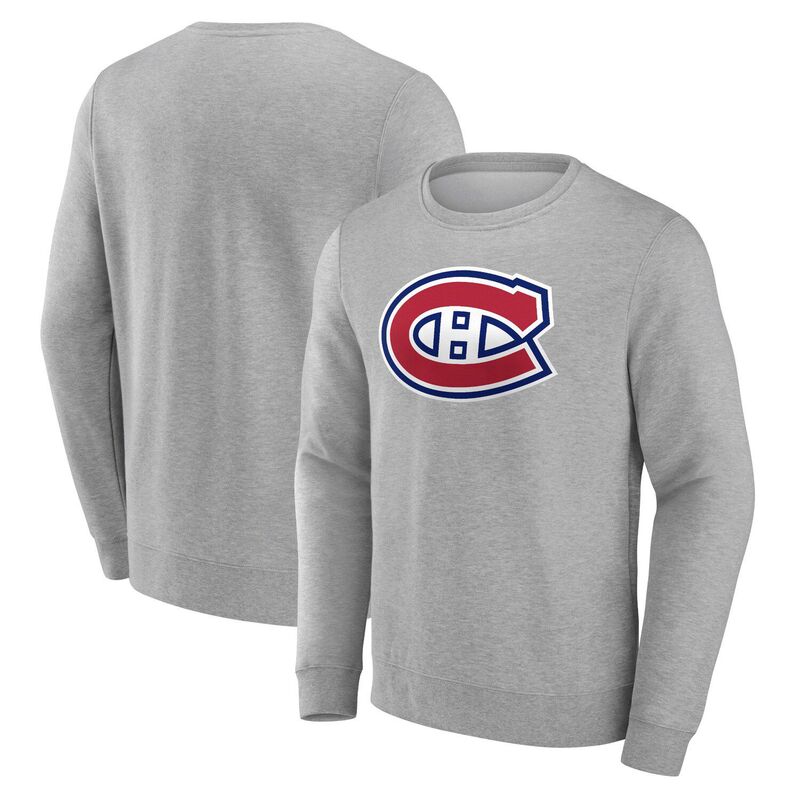 アンブランデッド メンズ トップス Tシャツ スウェット ロゴ フリース Unbranded Men's Gray Montreal Canadiens Primary Logo Fleece Pullover Sweatshirt Cnd Grey グレー