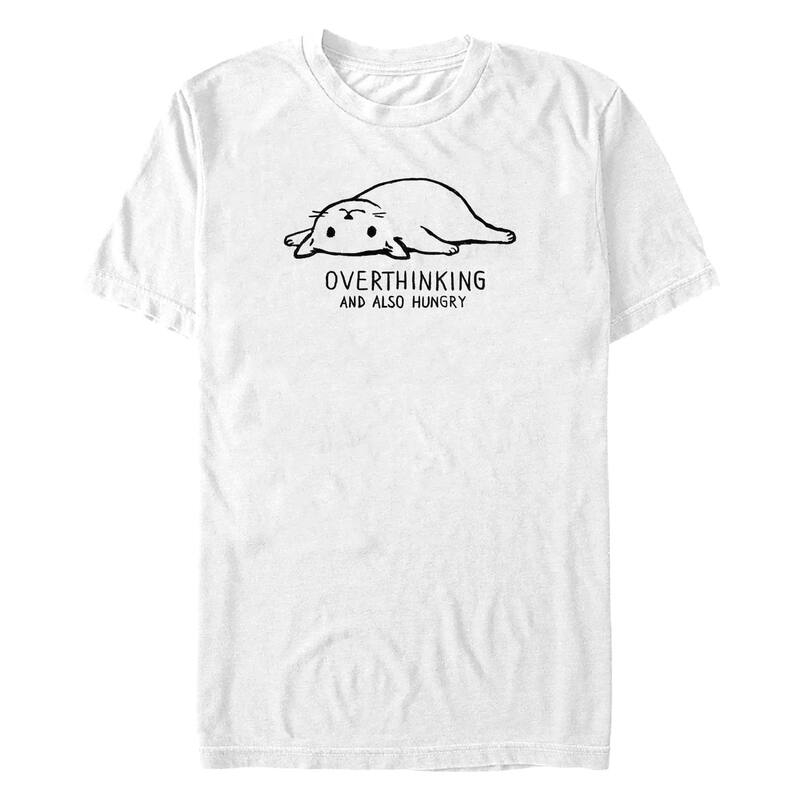 アニメキャラクター メンズ トップス Tシャツ トール グラフィック Licensed Character Big & Tall Overthinking And Also Hungry Graphic Tee White ホワイト