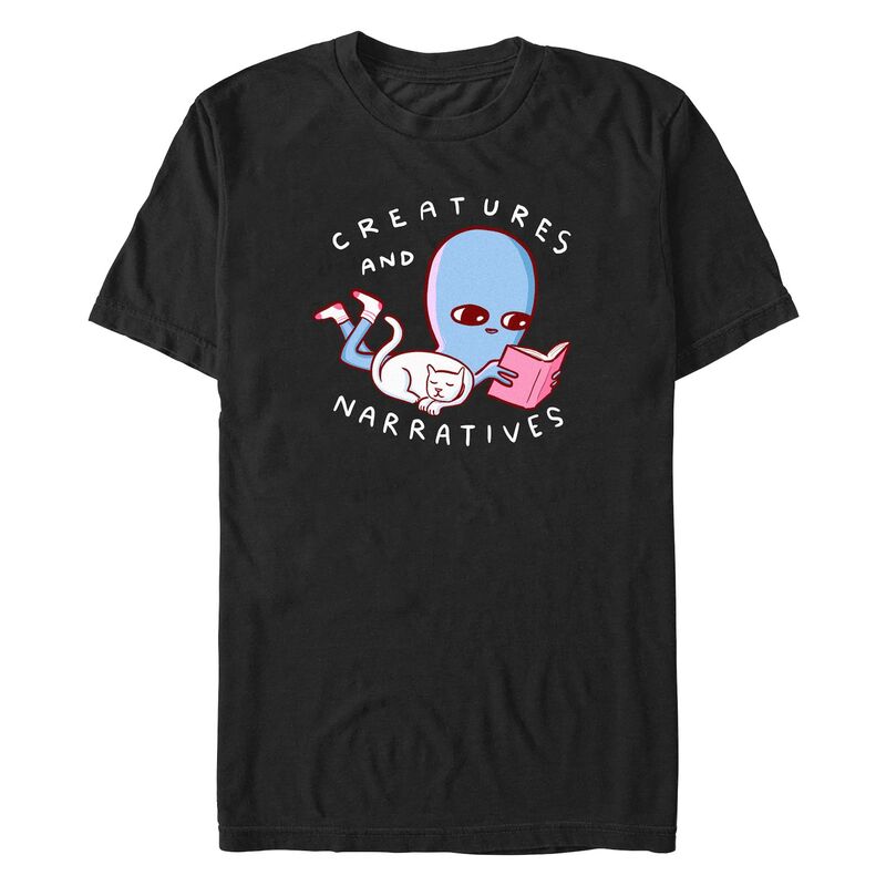 アニメキャラクター メンズ トップス Tシャツ トール グラフィック Licensed Character Big & Tall Creatures And Narratives Graphic Tee Black ブラック