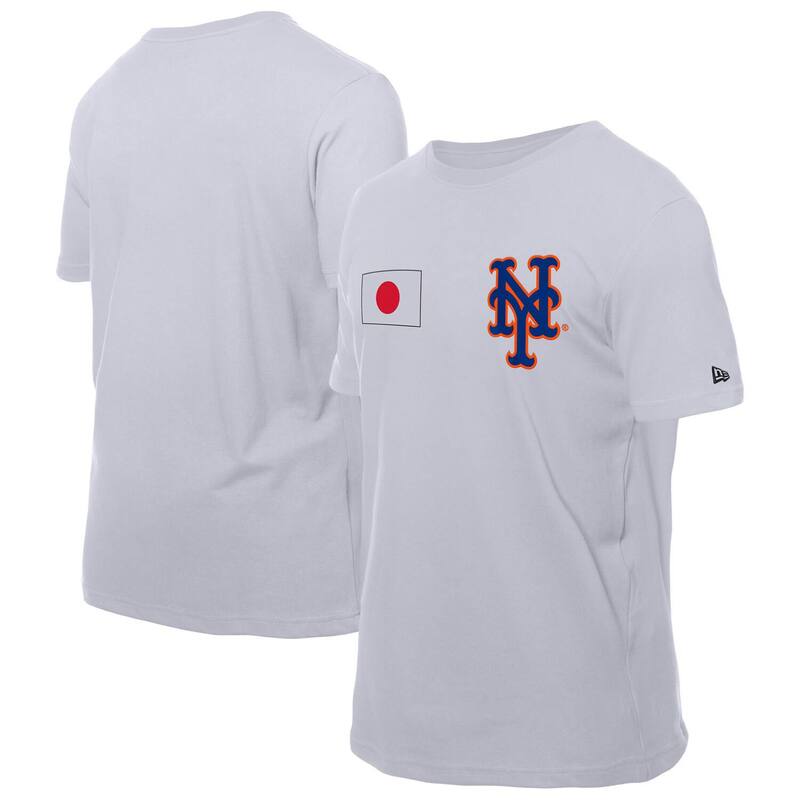 ニューエラ メンズ トップス Tシャツ Men's New Era White New York Mets Japanese Flag T-Shirt Met White ホワイト 8,840円