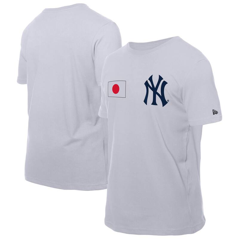 ニューエラ メンズ トップス Tシャツ Men's New Era White New York Yankees Japanese Flag T-Shirt Ynk White ホワイト｜ReVida 店