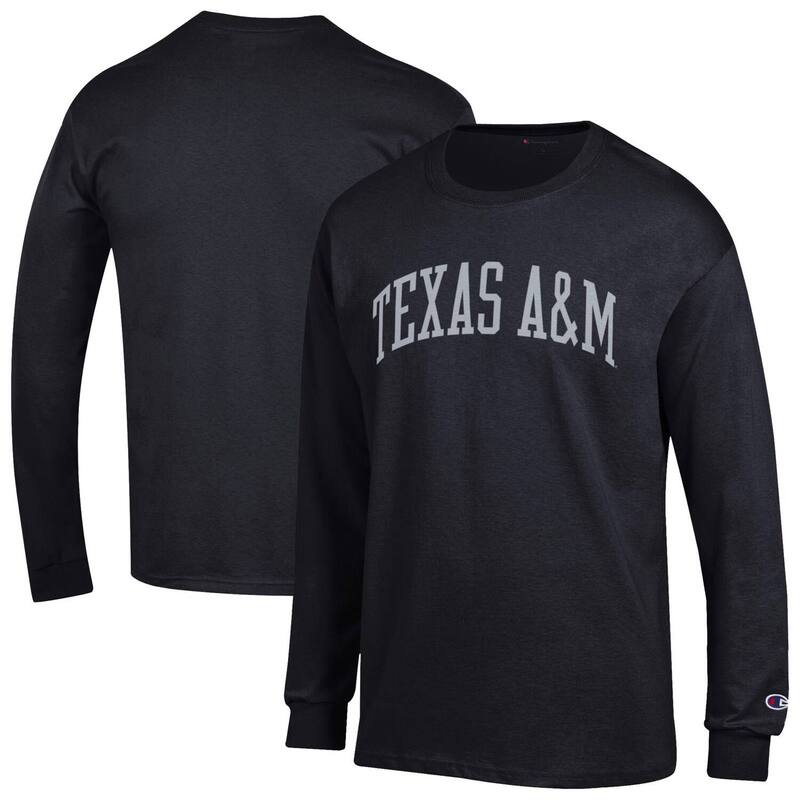 チャンピオン メンズ トップス Tシャツ Men's Champion Black Texas A&M Aggies Basic Arch Long Sleeve T-Shirtam Black ブラック