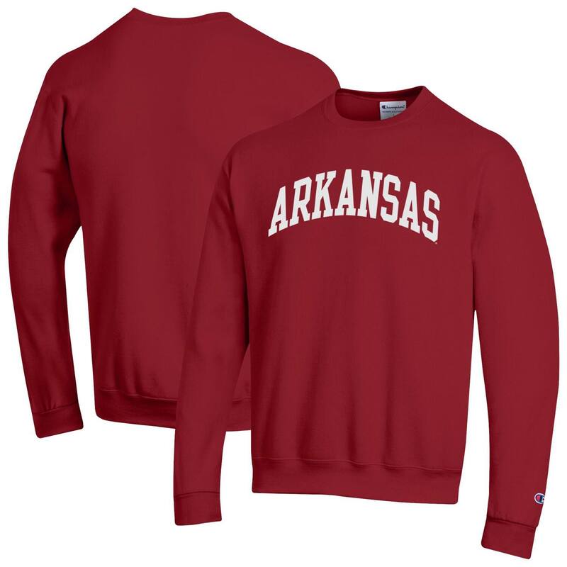 はやりっ児 メンズ トップス プルオーバー 汗水 フリース Men\u0027s Champion Cardinal Arkansas Razorbacks Basic Arch Fleece Pullover Sweatshirt Ark Red 赤いこと