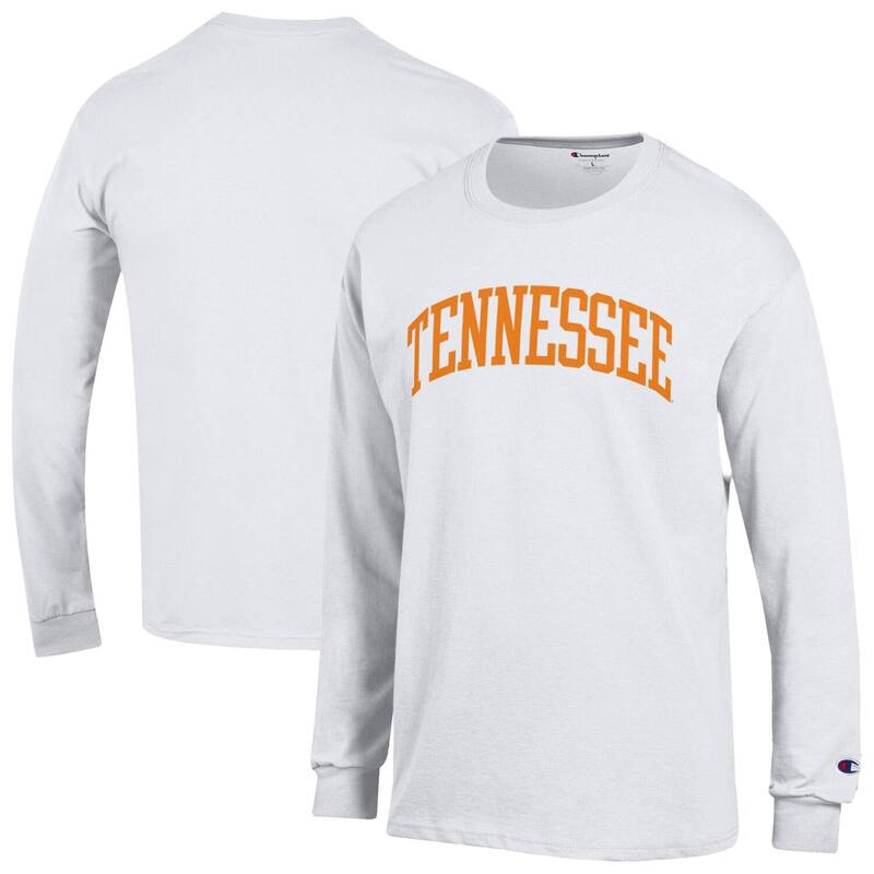 チャンピオン メンズ トップス Tシャツ Men Champion Whitennessee Volunteers Basic Arch Long Sleeve T-Shirten White ホワイト