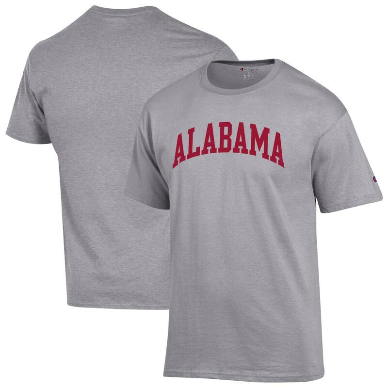 チャンピオン メンズ トップス Tシャツ Men Champion Heather Gray Alabama Crimson Tide Basic Arch T-Shirt Ala Grey グレー