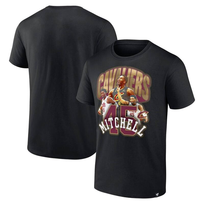ファナティクス メンズ トップス Tシャツ Men's Fanatics Donovan Mitchell Black Cleveland Cavaliers Notorious 4.0 T-Shirt Cav Black ブラック
