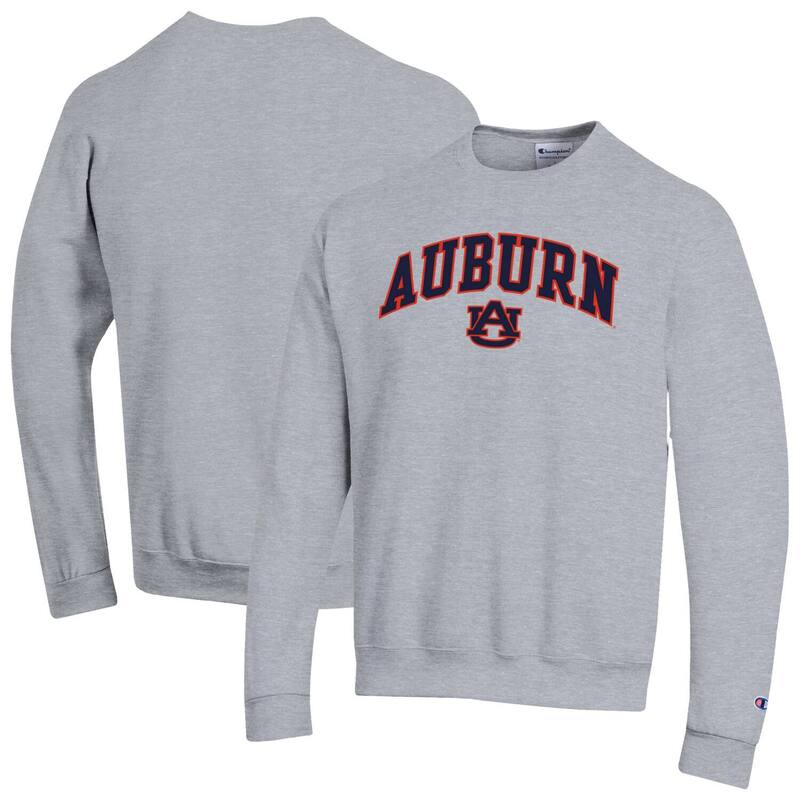 はやりっ児 メンズ トップス プルオーバー 汗水 ロゴタイプ Men\u0027sChampion Heather Gray Auburn Tigers Arch Over Logo Pullover Sweatshirt Aub Grey 薄墨色