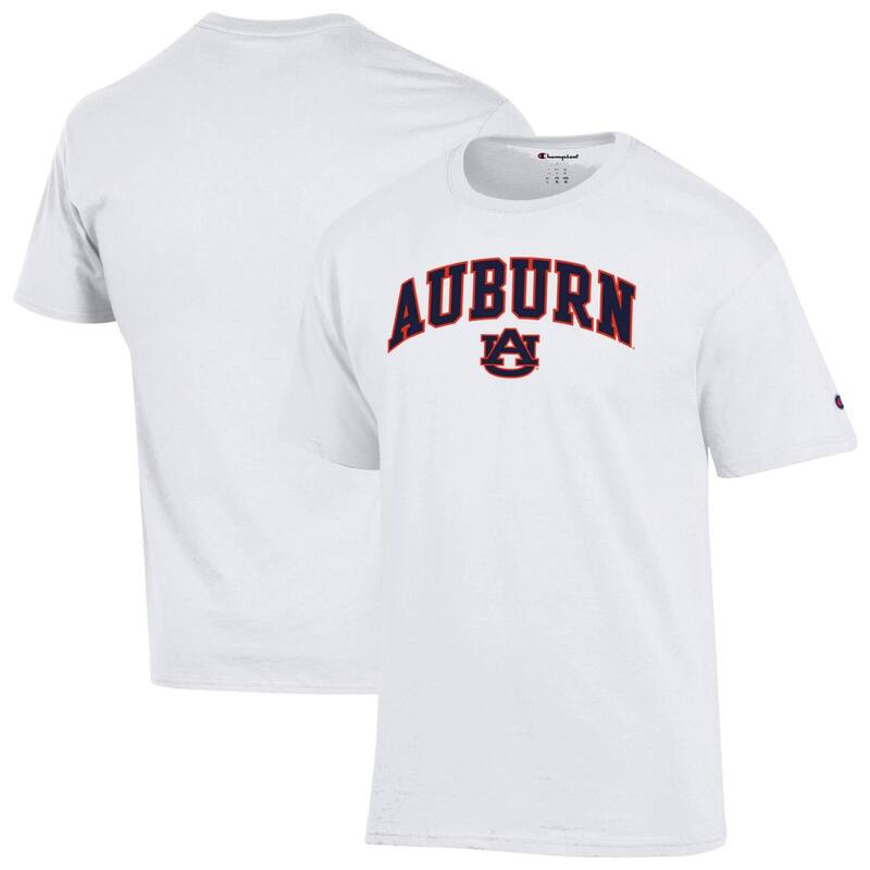チャンピオン メンズ トップス Tシャツ ロゴ Men'sChampion White Auburn Tigers Arched Logo T-Shirt Aub White ホワイト