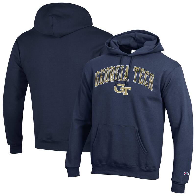 チャンピオン メンズ トップス Tシャツ ロゴ パーカー ジャケット Men'sChampionavy Georgia Tech Yellow Jackets Arch Over Logo Pullover Hoodie Nc2 Navy ネイビー 15,000円