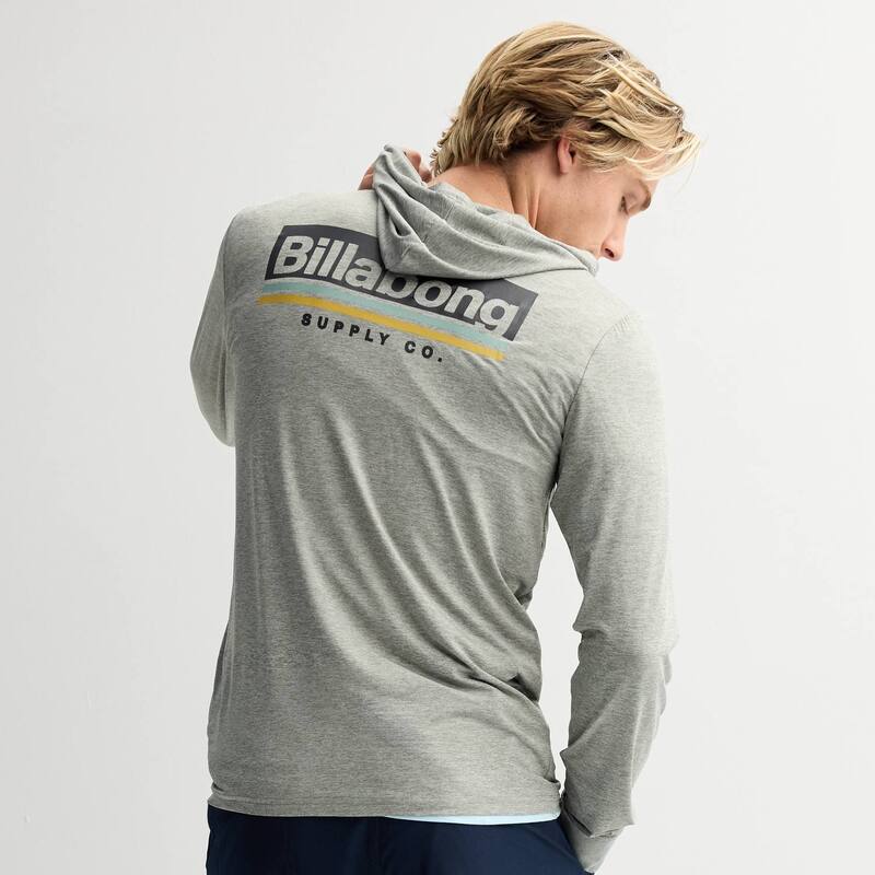 ビラボン メンズ トップス Tシャツ Men Billabong Long Sleeve Hooded Shirt Heather Gray グレー