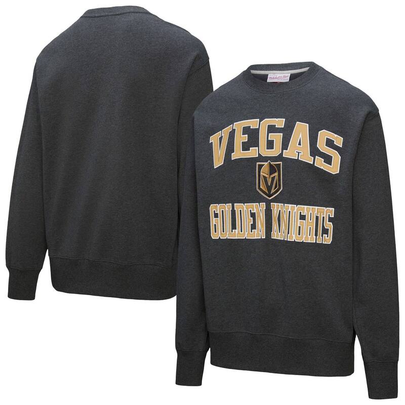 ミッチェル&ネス メンズ トップス Tシャツ スウェット フリース Men's Mitchell & Ness Black Vegas Golden Knights Playoff Win Fleece Pullover Sweatshirt Lvk Charco ブラック