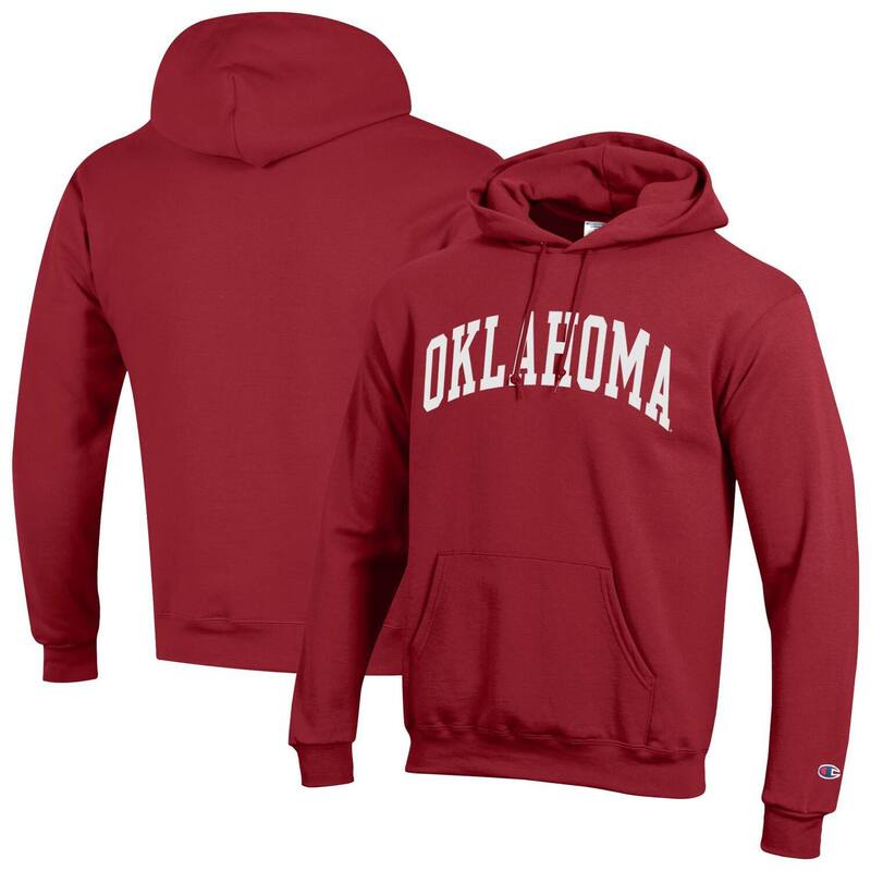 はやりっ子 メンズ トップス プルオーバー フリース パーカー Men\u0027s Champion Crimson Oklahoma Sooners Basic Arch Fleece Pullover Hoodie Okl Red 赤いこと