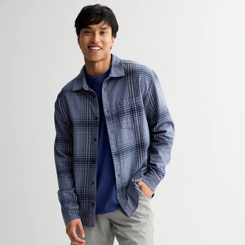 ビラボン メンズ トップス Tシャツ ダウン Men's Billabong Long Sleeve Button-Down Flannel Shirt Blue ブルー|ReVida 店