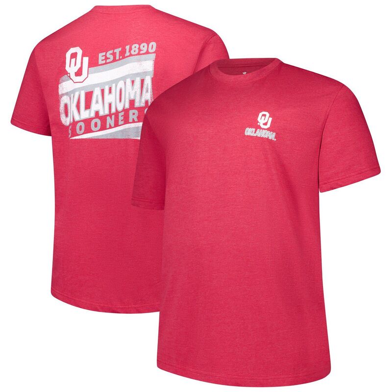【送料無料】 ファナティクス メンズ Tシャツ トップス Men's Fanatics Crimson Oklahoma Sooners Big & Tall Ideal Faded T-Shirt Okl Red
