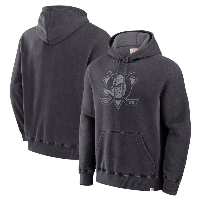 【送料無料】 ファナティクス メンズ Tシャツ トップス Men's Fanatics Black Anaheim Ducks Made in Canada Pullover Hoodie Dks Black