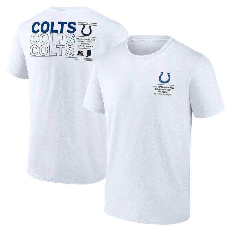 【送料無料】 ファナティクス メンズ Tシャツ トップス Men's Fanatics White Indianapolis Colts Repeat Stats T-Shirt Clt White