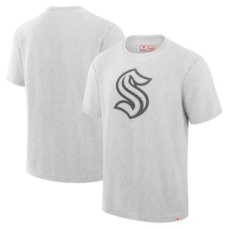 【送料無料】 ファナティクス メンズ Tシャツ トップス Men's Fanatics Cream Seattle Kraken Made in Canada T-Shirt Krk Beige
