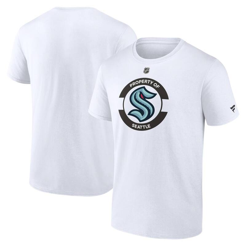 【送料無料】 ファナティクス メンズ Tシャツ トップス Men's Fanatics White Seattle Kraken Authentic Pro Core Secondary T-Shirt Krk White
