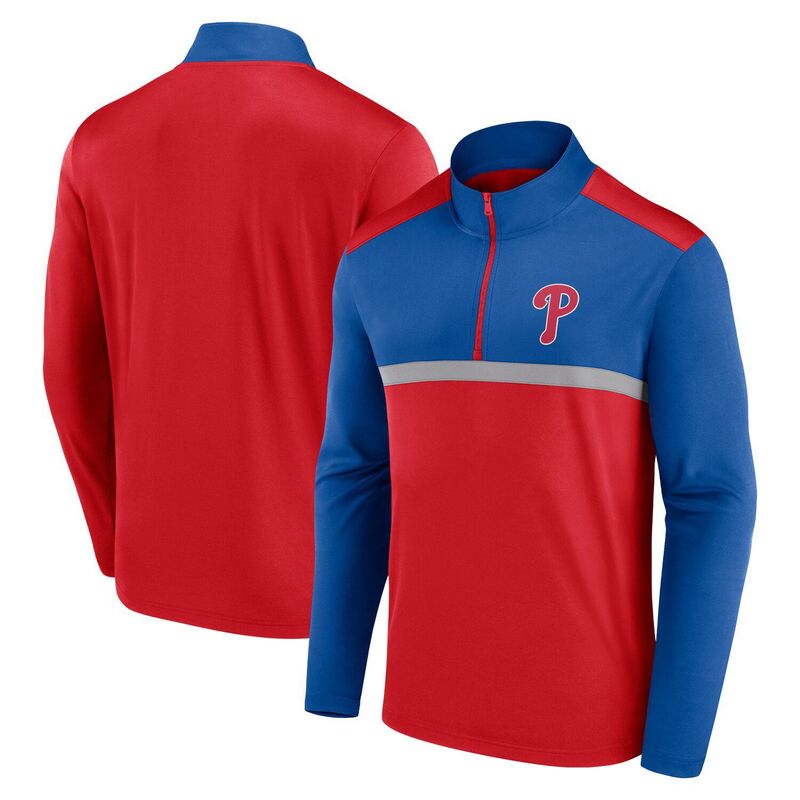 【送料無料】 ファナティクス メンズ Tシャツ トップス Men's Fanatics Red Philadelphia Phillies Unstoppable Quarter-Zip Top Phl Red