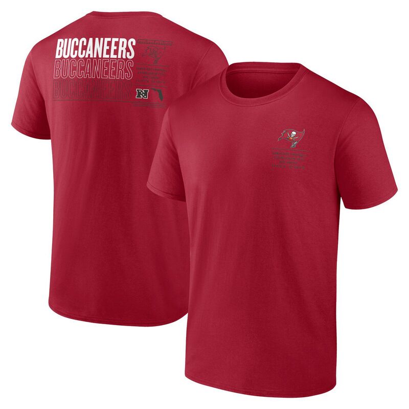【送料無料】 ファナティクス メンズ Tシャツ トップス Men's Fanatics Red Tampa Bay Buccaneers Repeat Stats T-Shirt Buc Red