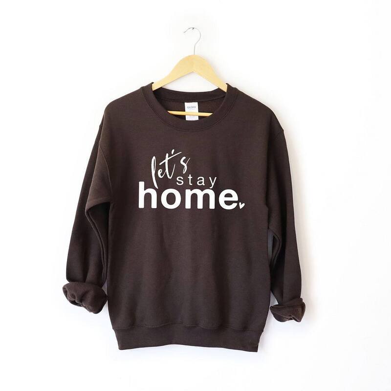 Simply Sage Market レディース トップス Tシャツ スウェット Simply Sage Market Let'stay Home Sweatshirt Chocolate チョコレート