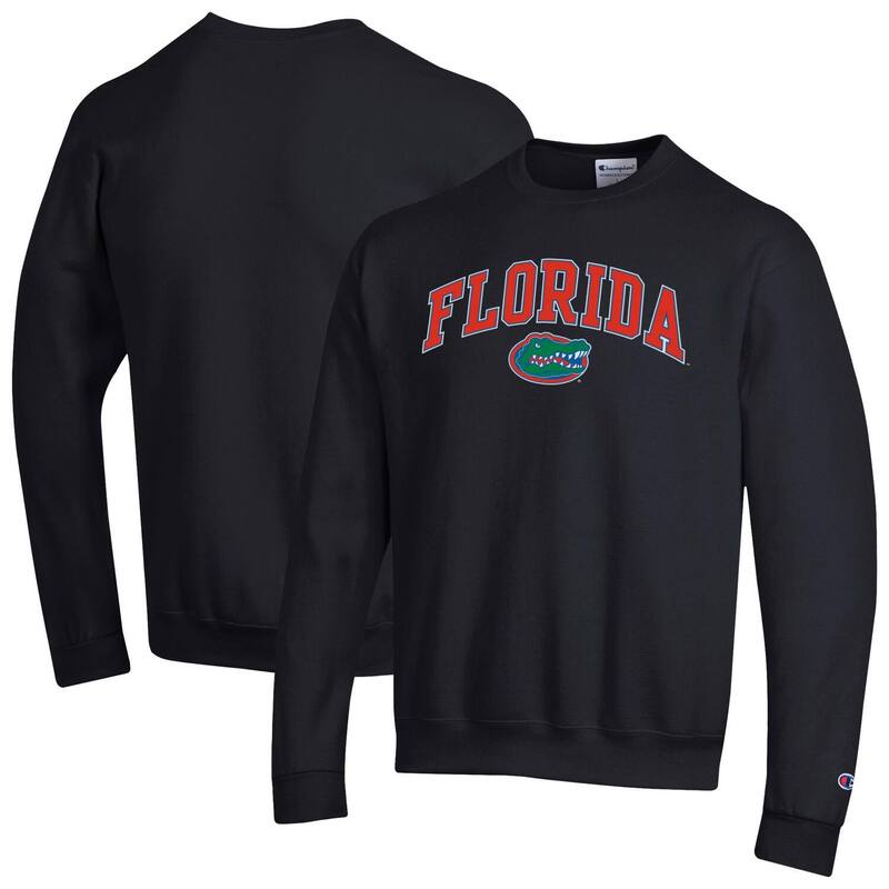 はやりっ児 メンズ トップス プルオーバー 汗水 ロゴタイプ Men\u0027sChampion Black Florida Gators Arch Over Logo Pullover Sweatshirt Fld Black 黒いこと