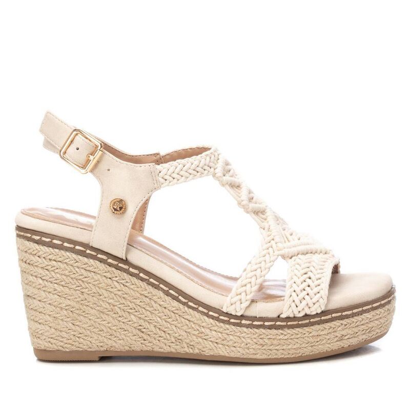 キシタイ レディース シューズ サンダル Women's Jute Wedge Sandals By XTI 142834 Ice