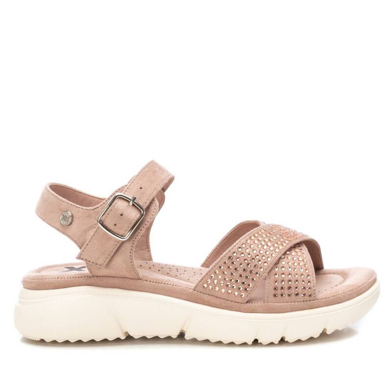 キシタイ レディース シューズ サンダル スエード Women's Flat Suede Sandals By XTI 141242 Pastel Pink ピンク