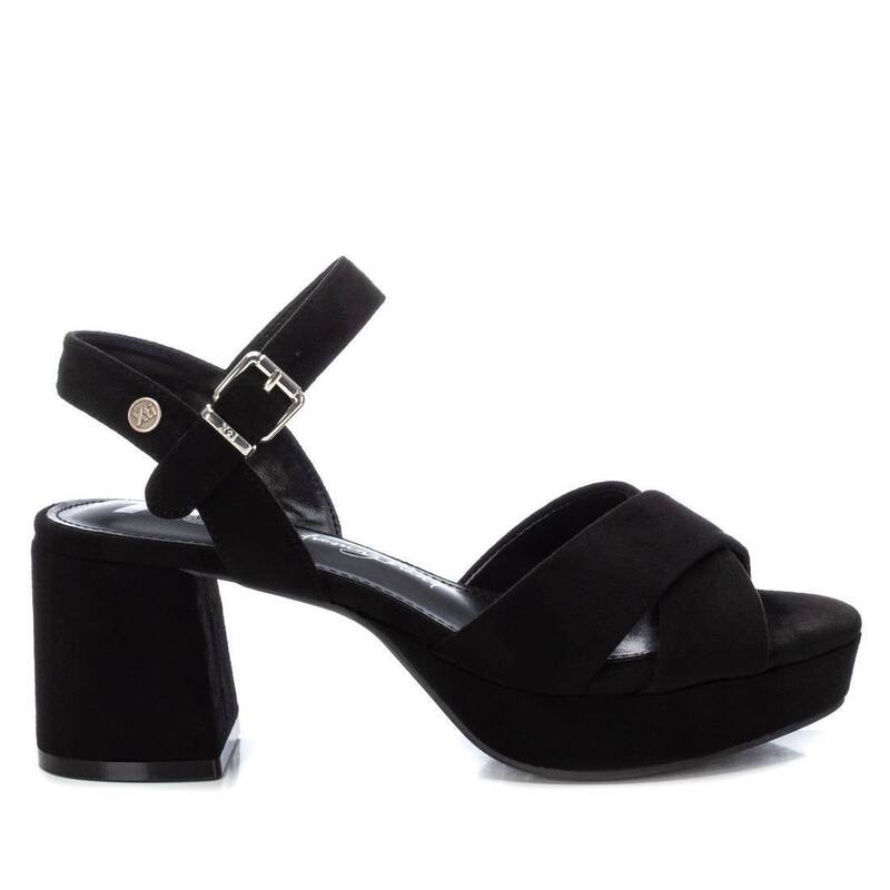 キシタイ レディース シューズ サンダル プラットフォーム スエード ヒール Women'suede Heeled Platform Sandals By XTI 142359 Black ブラック
