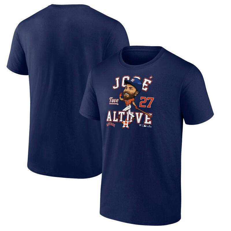 【送料無料】 ファナティクス メンズ Tシャツ トップス Men's Fanatics Jose Altuve Navy Houston Astros Hometown Caricature T-Shirt Ast Navy|ReVida 店