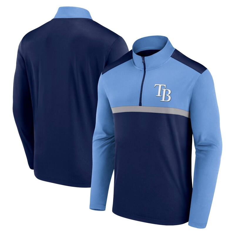 【貨物輸送無料】 ファナティクス メンズ プルオーバー トップス Men\u0027s Fanatics Navy Tampa Bay Rays Unstoppable Quarter-Zip Top Ray Navy