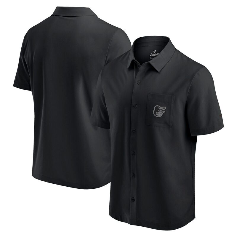 【送料無料】 ファナティクス メンズ Tシャツ トップス Men's Fanatics Black Baltimore Orioles Front Office Button-Up Shirt Orl Black