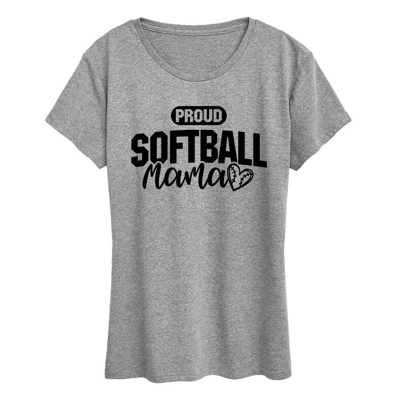 アニメキャラクター レディース トップス Tシャツ グラフィック Licensed Character Women's Proud Softball Mama Graphic Tee Heather Gray グレー