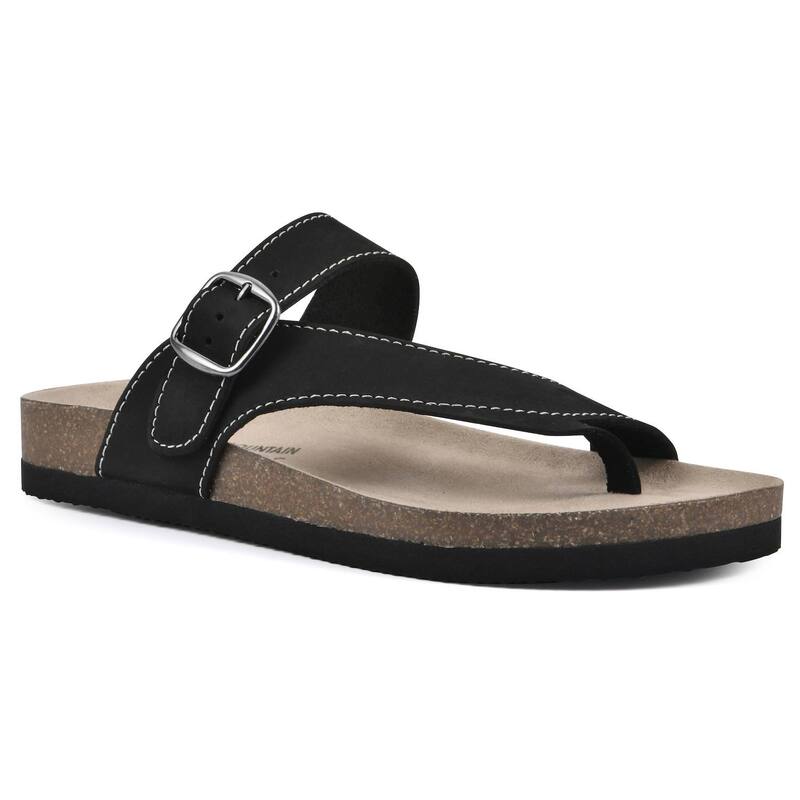 ホワイトマウンテン レディース シューズ サンダル Cliffs by White Mountain Carly Women's Cushioned Slide Sandals Black Nubuck ブラック