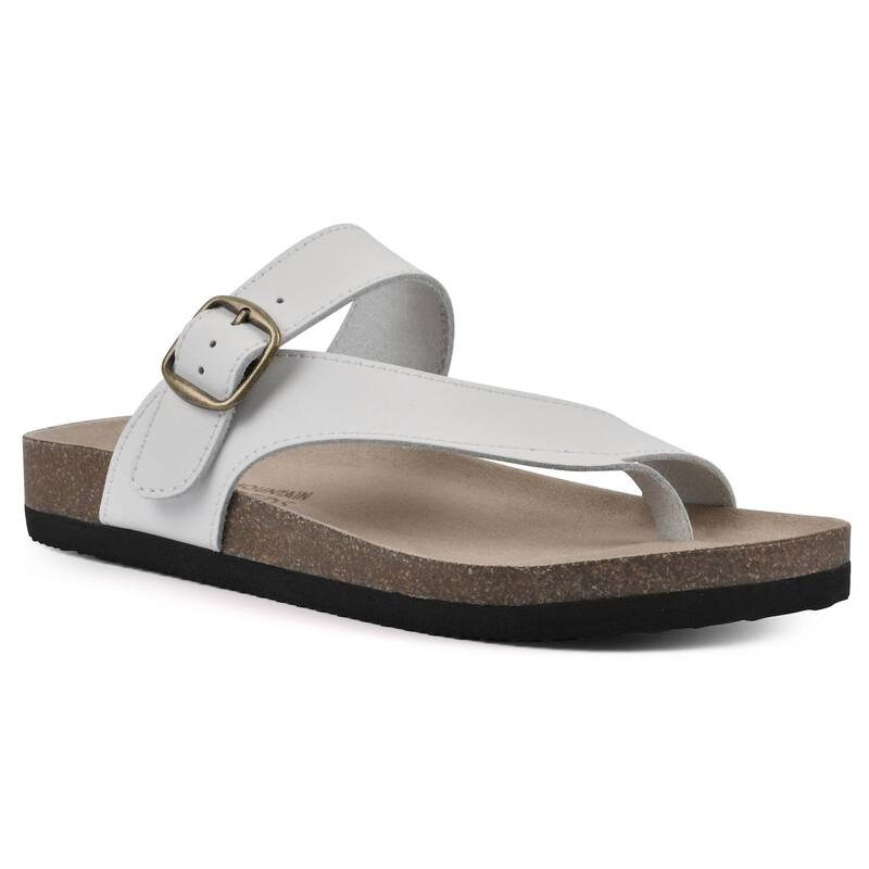 ホワイトマウンテン レディース シューズ サンダル Cliffs by White Mountain Carly Women's Cushioned Slide Sandals White Leather ホワイト