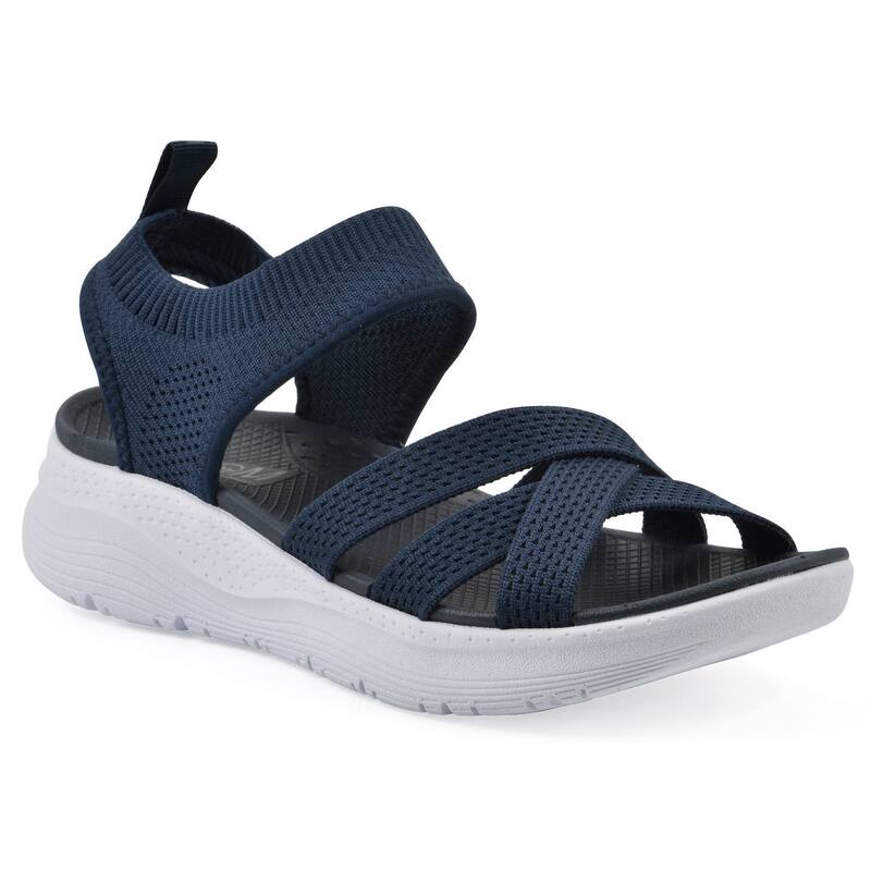 ホワイトマウンテン レディース シューズ サンダル Cliffs by White Mountain FOM Charry Women's Recovery Slip-On Sandals Navy Fabric ネイビー|ReVida 店