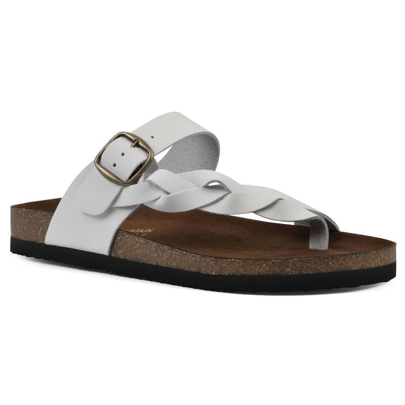 ホワイトマウンテン レディース シューズ サンダル Cliffs by White Mountain Crawford Women'slide Sandals White Leather ホワイト