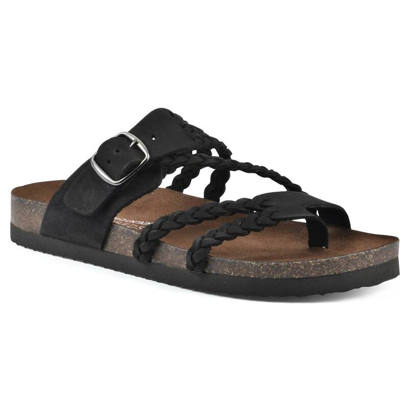 ホワイトマウンテン レディース シューズ サンダル Cliffs by White Mountain Hayleigh Women's Cushioned Slingback Sandals Black Nubuck ブラック