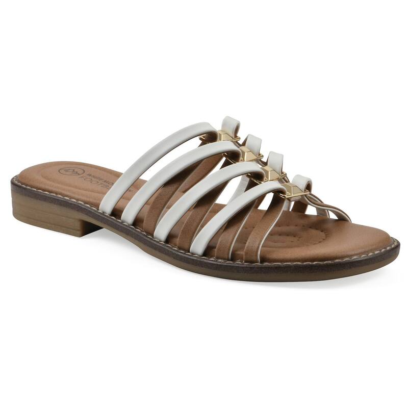 クリフバイホワイトマウンテン レディース シューズ サンダル Cliffs by White Mountain Mazy Women'slip-On Sandals White Smooth ホワイト｜ReVida 店