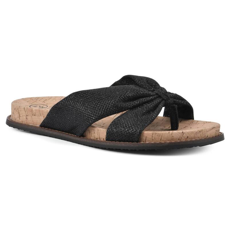 クリフバイホワイトマウンテン レディース シューズ サンダル Cliffs by White Mountain Malanga Women's Flat Sandal Slip-On Casual Sandals Black Glitter ブラック
