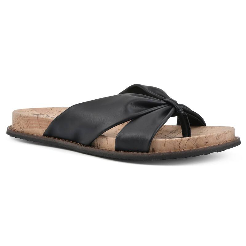 クリフバイホワイトマウンテン レディース シューズ サンダル Cliffs by White Mountain Malanga Women's Flat Sandal Slip-On Casual Sandals Black Smooth ブラック
