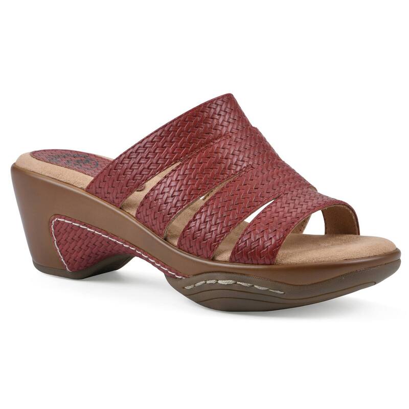 ホワイトマウンテン レディース シューズ サンダル White Mountain Valora Women'slip-On Clog Sandals Red Woven レッド