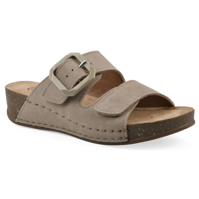 クリフバイホワイトマウンテン レディース シューズ サンダル Cliffs by White Mountain Fearful Women'slip-On Wedge Sandalsandal Wood Suede ホワイト